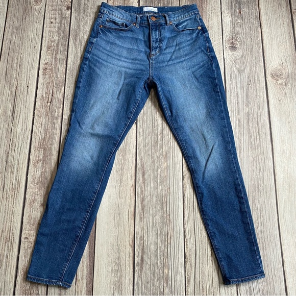 LOFT Jeans Womens Made And Loved Loft High Waist Skinny Blue Jeans